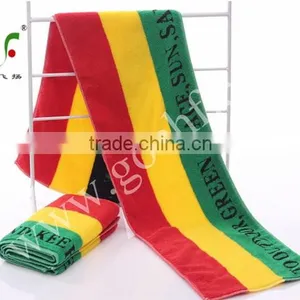 100% Cotton Rainbow Stripe Towels thumbnail-1