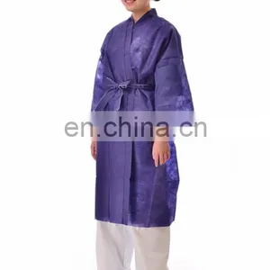 Nonwoven Disposable Bath Robe Kimono Robe for Spa thumbnail-1