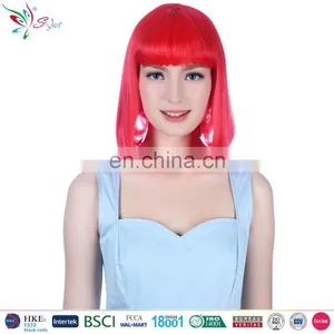 Wholesale Fashion Synthetic Hair Women Short Blue Bob Wig thumbnail-4