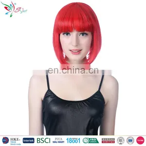 Fashion Synthetic Hair Cosplay Party Short Bob Wigs With Tinsel Silver Wig thumbnail-3