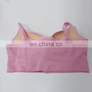 2017 Hot Sales Yoga Fitness Stretch Seamless Padded Camisole Sports Bra for Women thumbnail-4