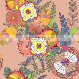 Digital Print Knit Fabric Rayon Elastic Jersey Fabric For Sexy Lingerie thumbnail-1