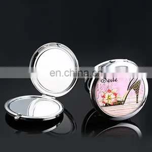 Personalized Wedding Gift Pocket Mirror,Wholesale Cosmetic Pocket Makeup Mirror thumbnail-1