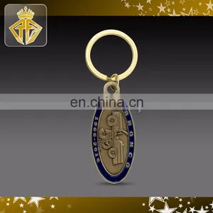 Custom Cartoon Hard Enamel Keychain in Gold Plating thumbnail-4
