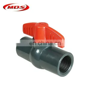 1/4 Plastic Pvc Union Ball Valve Grey thumbnail-3