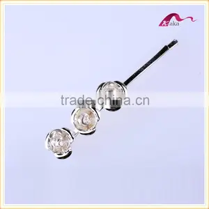 Simple Designs Wedding Ornaments New Arrival Gold&SilverClean Flowers Hair Grips Metal Decorated Hair Clips For Girls Gifts thumbnail-3