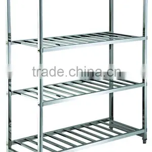 Types of Square Tube Stainless Steel Hotel Room Service Cart Service Trolley thumbnail-6
