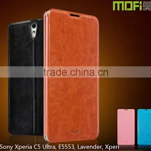 MOFi Retro PU Leather Flip Case Cover for Sony Xperia C5 Ultra, E5553, Lavender, Xperi, Mobile Phone Case thumbnail-1