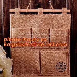 Lightweight Collapsible Jute Fabric Storage Bin Basket,Jute Multifunctional Moisture-proof Debris Storage Basket Desktop thumbnail-2