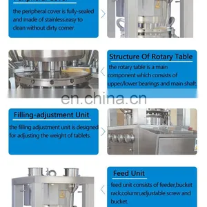 Professional 8 Station Automatic Foodstuff Rotary Tablet Press Machine For Small Business thumbnail-5