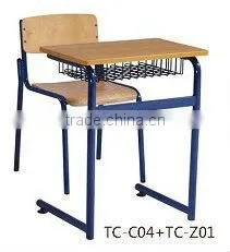 Metal Primary Student Desk and Chair TC-C04+TC-Z04-V for Pupil Furniture thumbnail-1