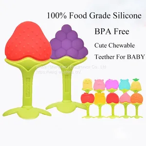 Silicone Baby Teether Wholesale Toddlers Chewable Fruit Teethers Toy thumbnail-2