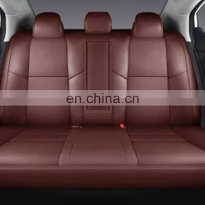 Cubierta de Asiento de Coche Custom Burgundy Standard Imitation Fiber Full Leather Luxury Car Modify Seat Cover Protector thumbnail-2