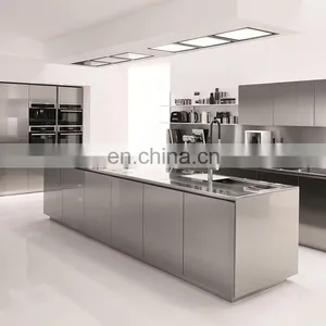 Custom Stainless Steel High Quality Simple Design Modern Kitchen Cabinet thumbnail-1