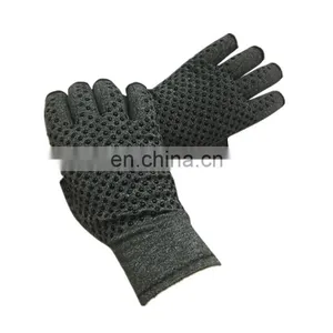 Fingerless Copper Arthritis Compression Gloves Hand Support thumbnail-1