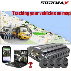 4CH HD CCTV Camera HDD Car Mobile DVR GPS H.264 Compression Format Vehicle MDVR thumbnail-1