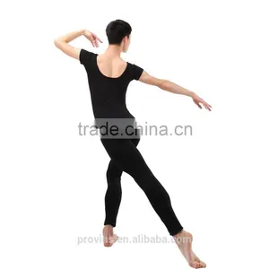 Comfortable Cotton Short Sleeve and Ancke Length Ballet Dance and Gymnastics Unitard For Men thumbnail-3