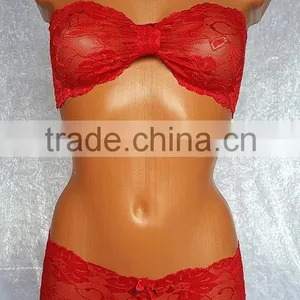 Lace Top Bandeau Sexy Lingerie Set thumbnail-3