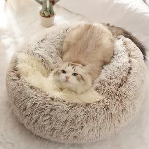 Winter Soft Warm Semi-Enclosed Cat Litter Dog Bed House Indoor Cozy Comfy Pet Cat Bed thumbnail-3