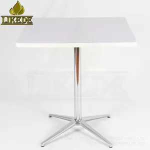 Morden Design Hot Sale Round Aluminum Dining Table Solid Wood Cafe Table for Hotel Restaurant Kitchen Use thumbnail-2
