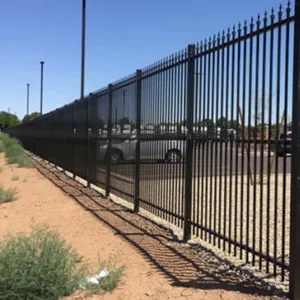 Zinc Steel Anti Climbing Fence for Schools, Communities, Villas, and Factory Yards With Durable Iron Poles thumbnail-2