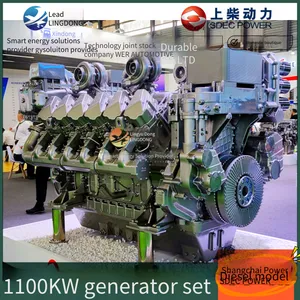 Shanghai Diesel Engine Co., Ltd. 12-cylinder V-type Large-displacement Power 1100kw Diesel Generator Set With High Power Output thumbnail-3