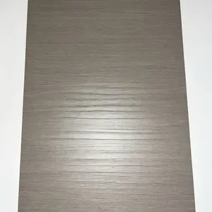 Light Grey Straight PET Brushed Metal Grain Decor Panel for Whole House Custom Cabinet & Interior Wall Decoration thumbnail-1