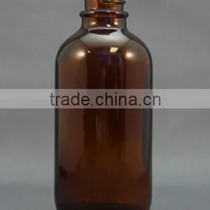 4oz Amber Glass Boston Bottle, 120ml Amber Boston Round Glass Bottle thumbnail-1