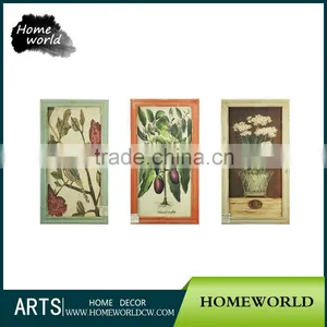 Orange Frame Eggplant Flower Indoor Bedroom Wall Decor Painting thumbnail-3