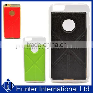 Soft Three Folds Leather Stand For IPhone Case thumbnail-1