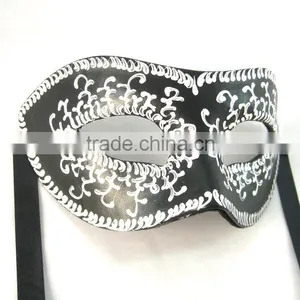 Sexy Eye Mask With Halloween Mask With Large Feather Half Face Female Costume Party Princess of Venice Paper Party Eye Mask thumbnail-3