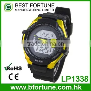 LP1338_YW Rubber Strap Digital Chronograph Timer Counter LCD Sports Watch thumbnail-1