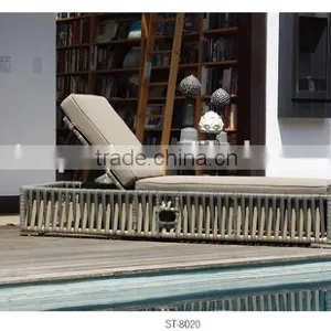 2014 Latest Design Rattan Outdoor Furniture Sun Bath Lounge Bed for Foshan Guangdong Quality Choice thumbnail-4
