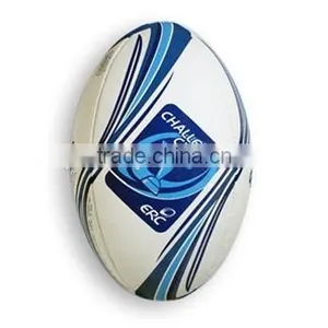 White Blue Rugby Ball thumbnail-1
