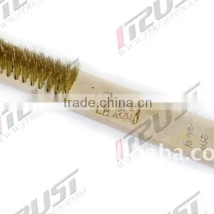 Brass Wire Brush With Wooden Handle thumbnail-1