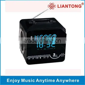 Wooden Clock and Alarm Portable Speaker RX-138 thumbnail-1