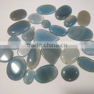 Turkish Blue Chalcedony Gemstone Cabochons thumbnail-1