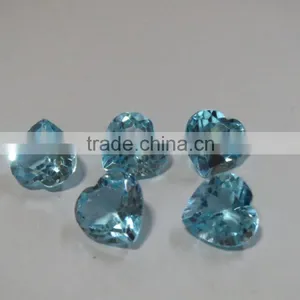 Blue Topaz Heart Cut 9mm Loose Gemstones thumbnail-1