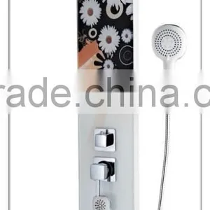 Round Top Shower Tempered Glass Column Shower Wall Panel thumbnail-2