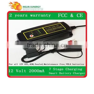 7 Stages 12V Battery Charger 2000mA for Motor Bike and Car thumbnail-4