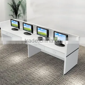 High Quality Modern Reception Desk for 4 People Factory Sell Directly QT3066 thumbnail-1