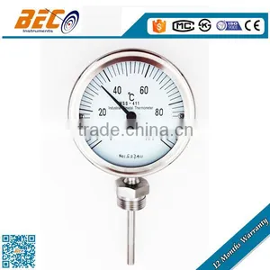 Bottom Mounting Stainless Steel Celsius Mechanical Temperature Gauge thumbnail-1