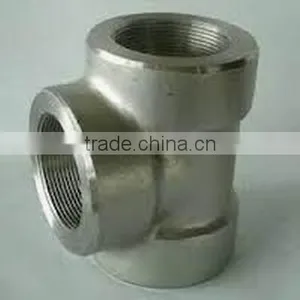 Stainless Steel Female Socket Weld Forged Tee / Coupling thumbnail-1