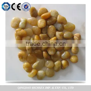 Factory Price Granite Yellow Cobbles Pebble Stone Price thumbnail-1