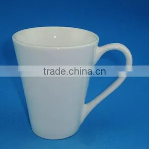 Ceramic Porcelain Water Cup-12 oz v Shape Porcelain Milk Mug thumbnail-1