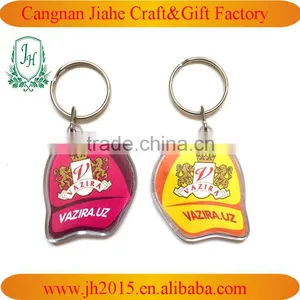 Safty Hat Keychain With Logo Insert Custom Design Acrylic Plastic Keychain Blank Logo Keychain thumbnail-1