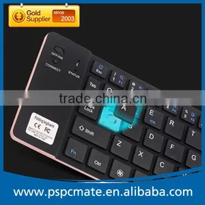Aluminum Foldable Mini Slim Bluetooth Keyboard for Tablet Mobile Phone thumbnail-3