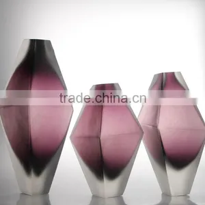 Decorative Hand Blown Glass Vase, Retro Art Deco thumbnail-1