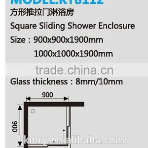 Hot! Stainless Steel Roller Sliding Shower Enclosures (KT8112) Quality Choice thumbnail-3
