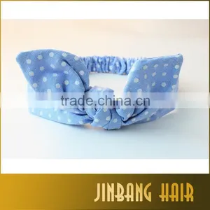 2016 New Premium Graceful Lovely Plain Rabbit Ear Bowknot Fabric Rabbit Headband for Babies thumbnail-1